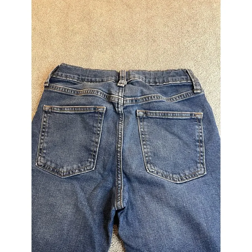 Old Navy Boys Size 12 Straight Jeans Medium Wash Built-In Flex Adjustable Waist